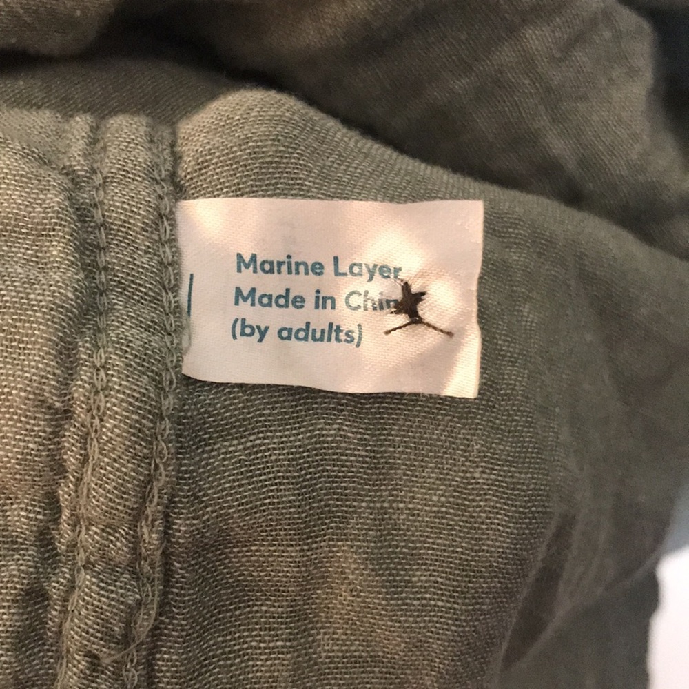 Marine Layer Beldon Button Down Shirt Thyme Green… - image 5